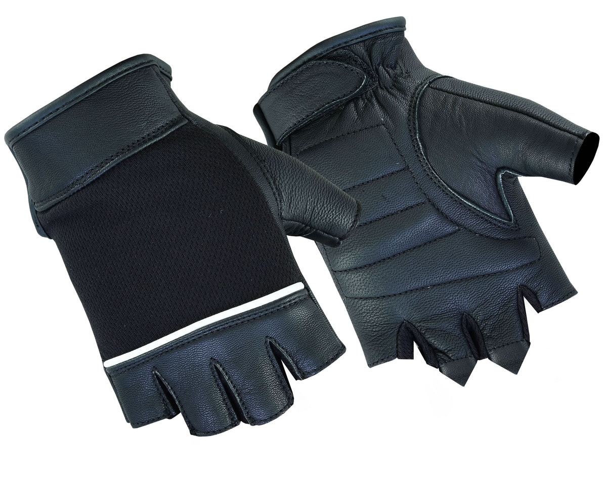 Glitzy™ womens leather fingerless gloves