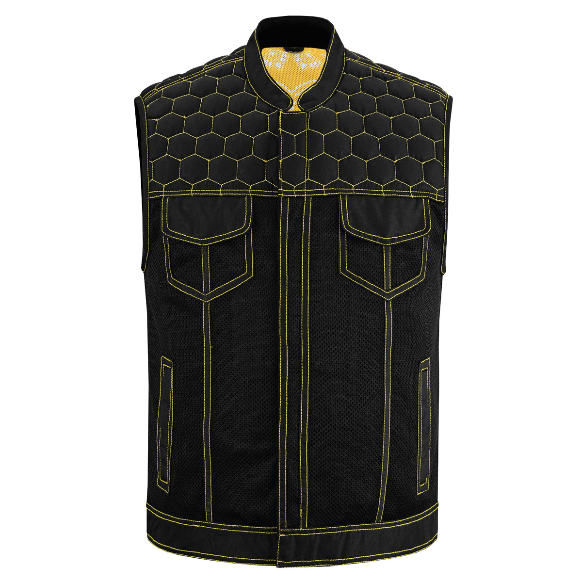 Gloom Gold™ Mens Motorcycle Mesh Vest