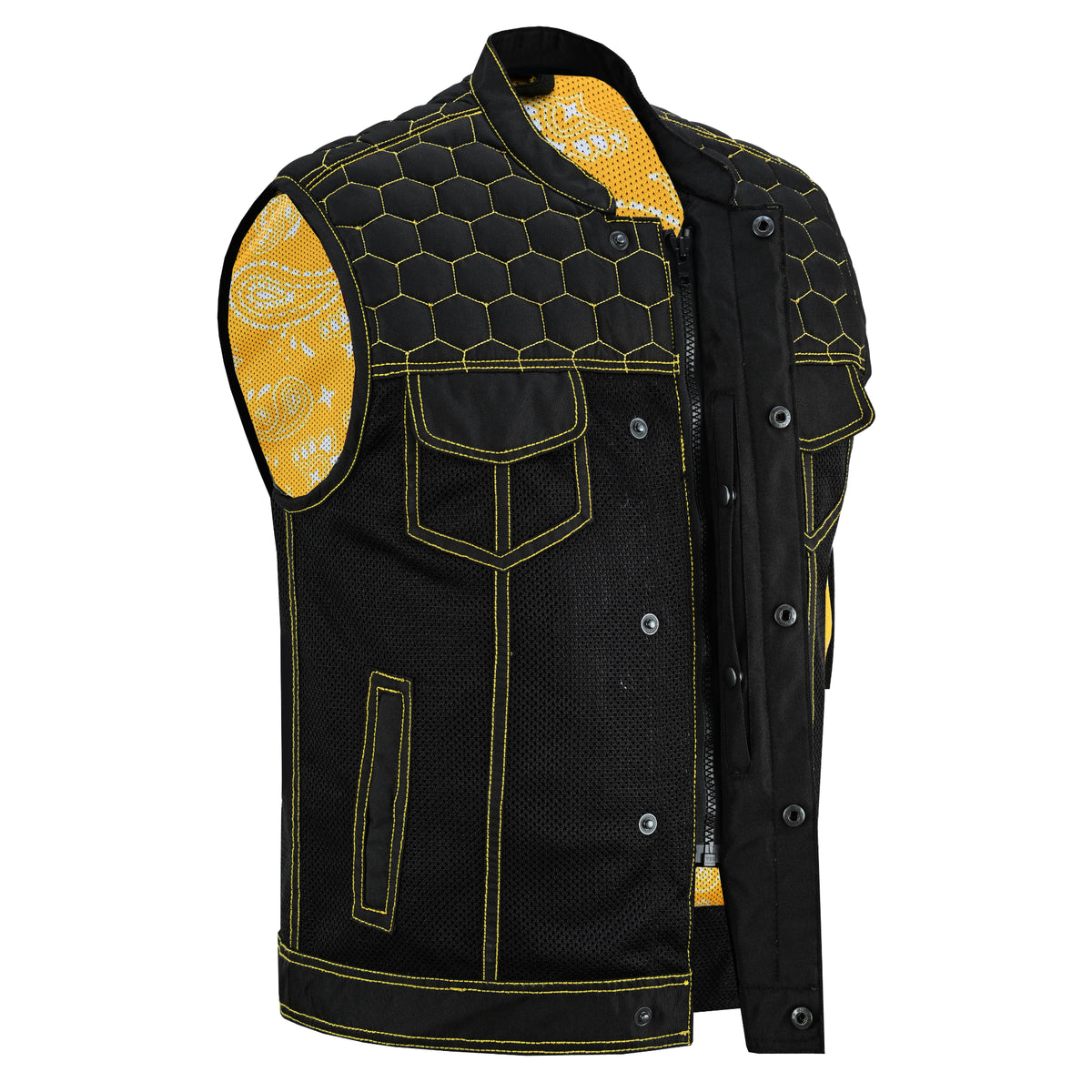 Gloom Gold™ Mens Motorcycle Mesh Vest
