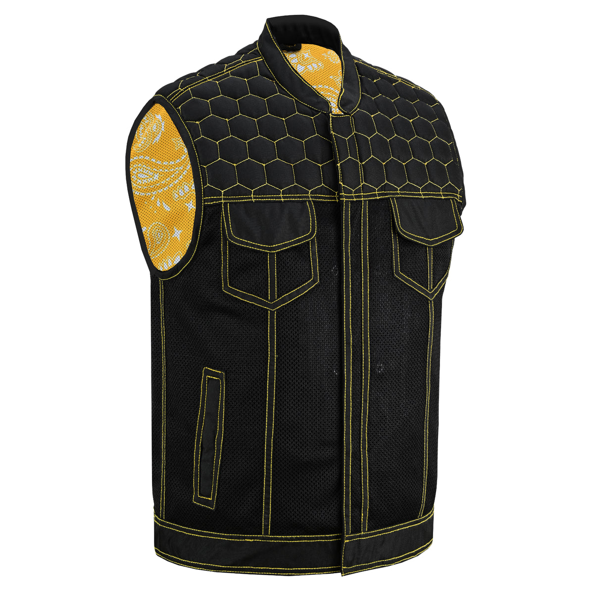 Gloom Gold™ Mens Motorcycle Mesh Vest