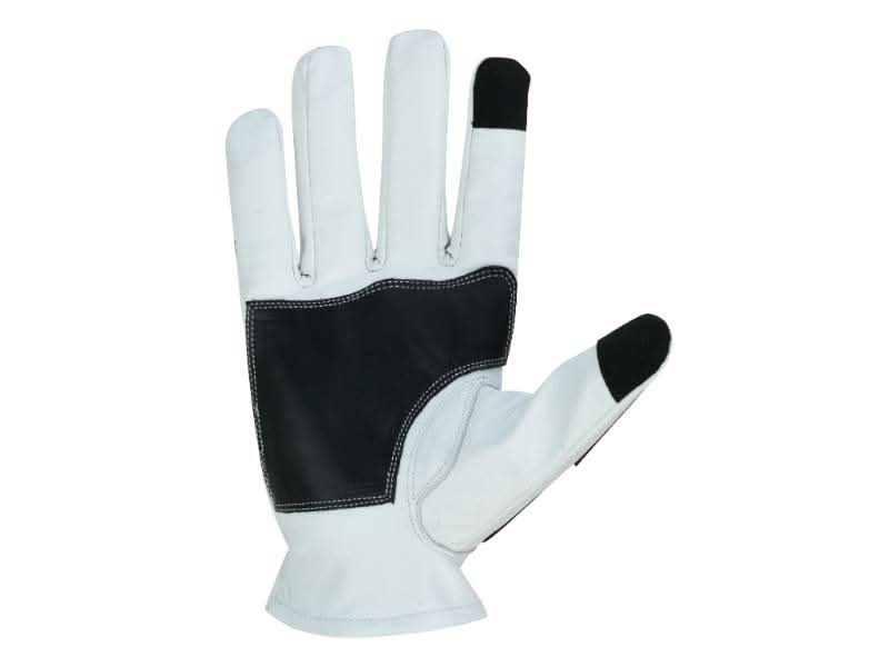 Glove Grace - White and Black Skeleton Hand Riding Gloves