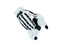 Glove Grace - White and Black Skeleton Hand Riding Gloves