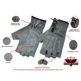 GloveRogue™ womens leather fingerless gloves