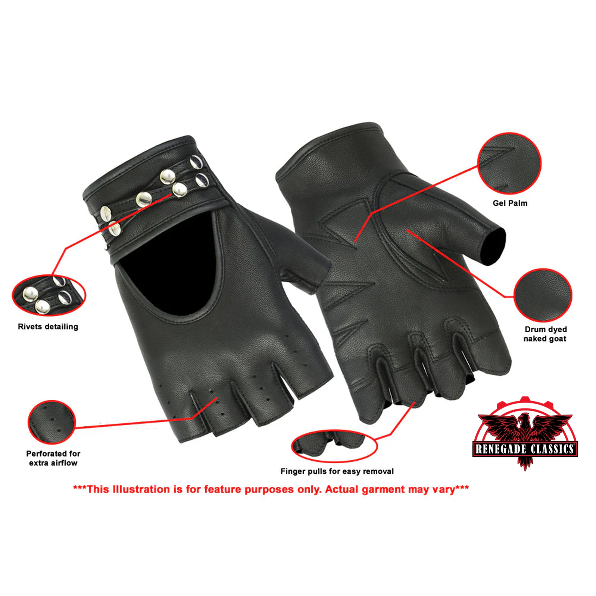 Glovella™ womens leather fingerless gloves