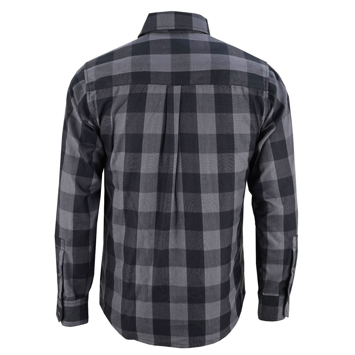 Gray Ride™ Men's Classic Plaid Flannel Shirt - Black & Gray