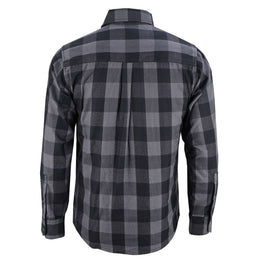 Gray Ride™ Men's Classic Plaid Flannel Shirt - Black & Gray