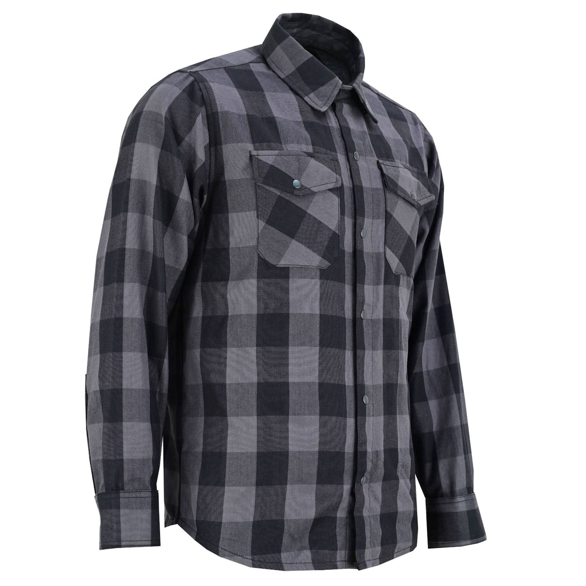 Gray Ride™ Men's Classic Plaid Flannel Shirt - Black & Gray