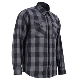 Gray Ride™ Men's Classic Plaid Flannel Shirt - Black & Gray