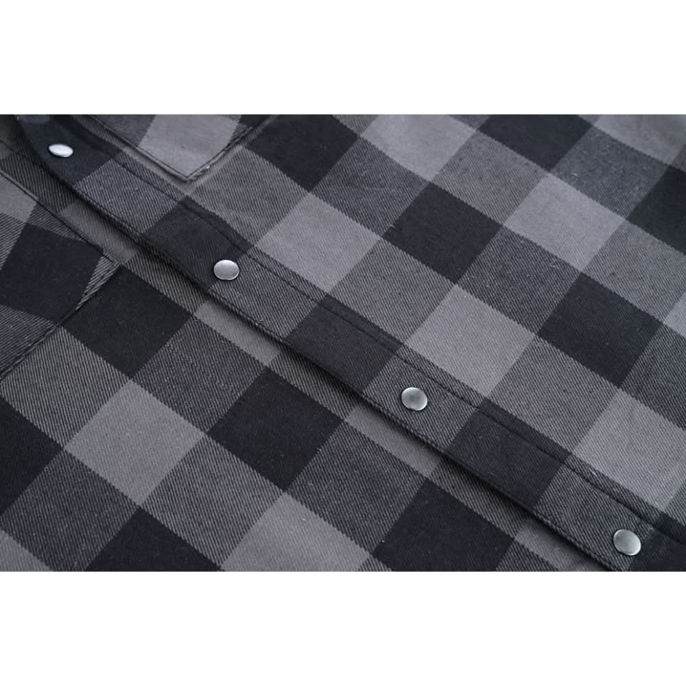 Gray Ride Men's Gray and Black Sleeveless Flannel Shirt Flannels Renegade Classics