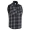 Gray Ride™ Men's Gray and Black Sleeveless Flannel Shirt