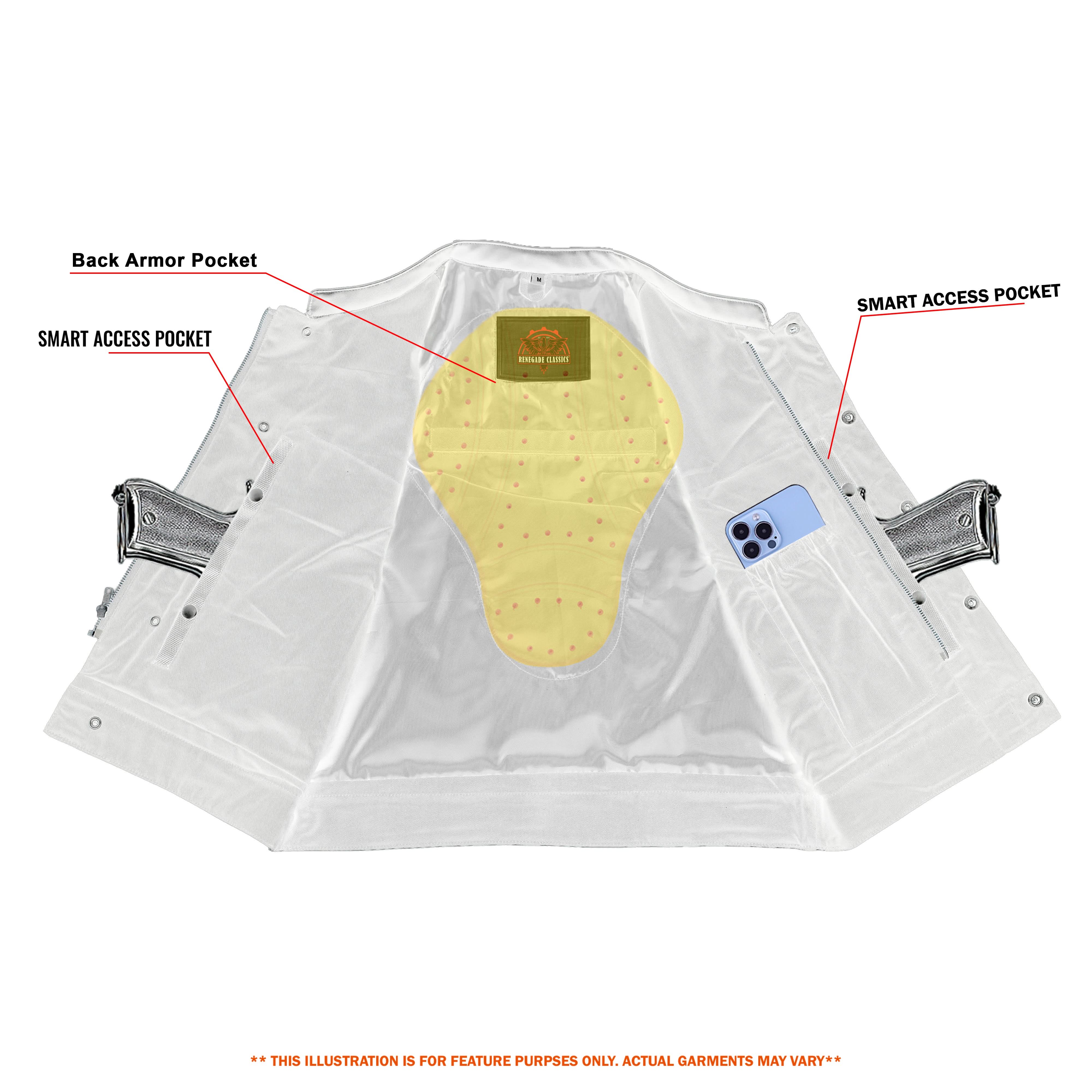 Grimedge Mens Textile Motorcycle Vest