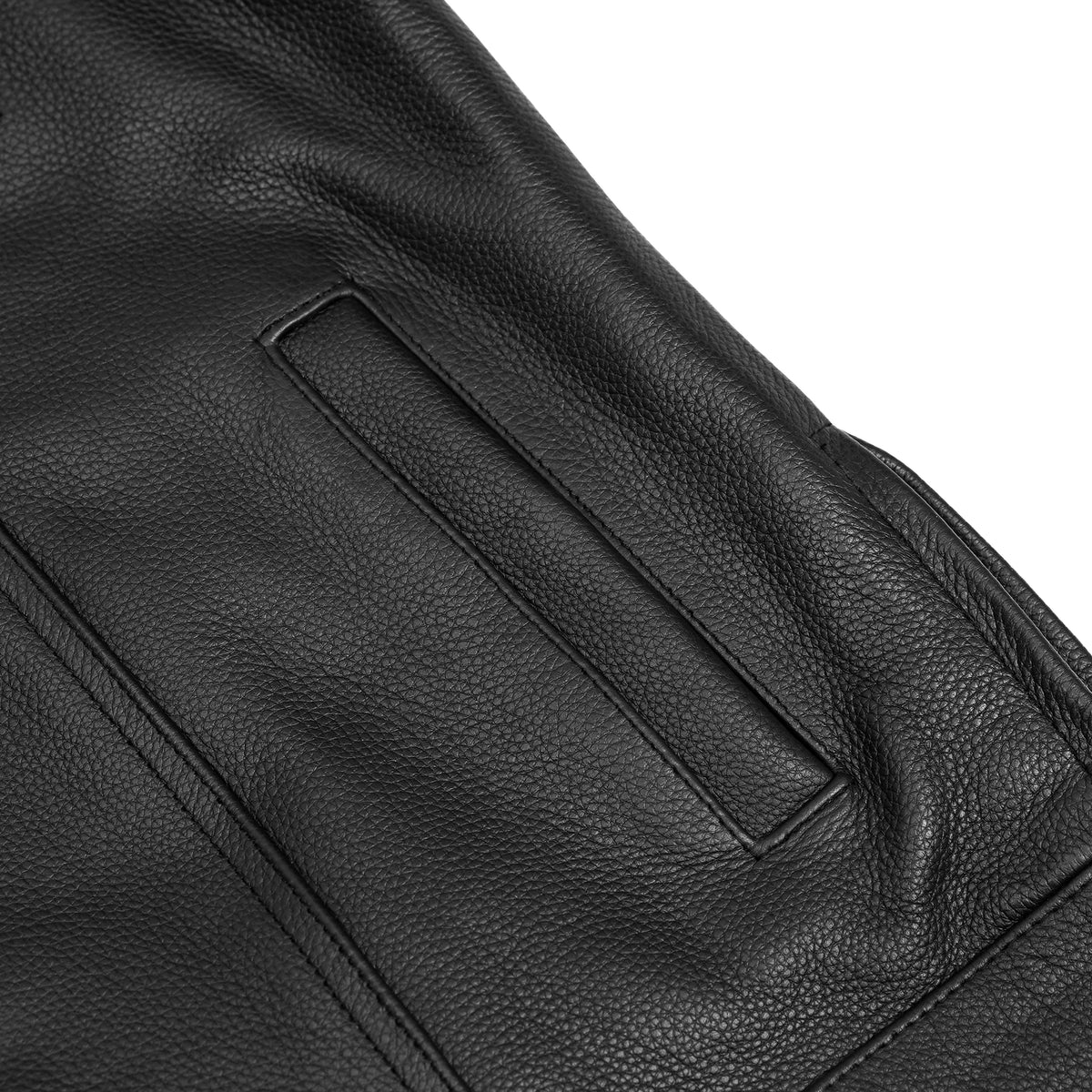 Grit Mens Leather Motorcycle Vest
