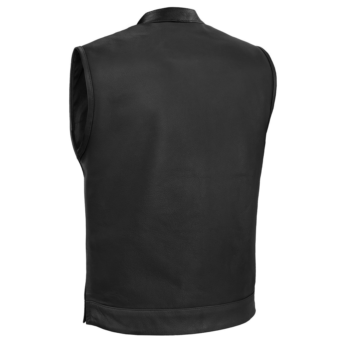 Grit Mens Leather Motorcycle Vest