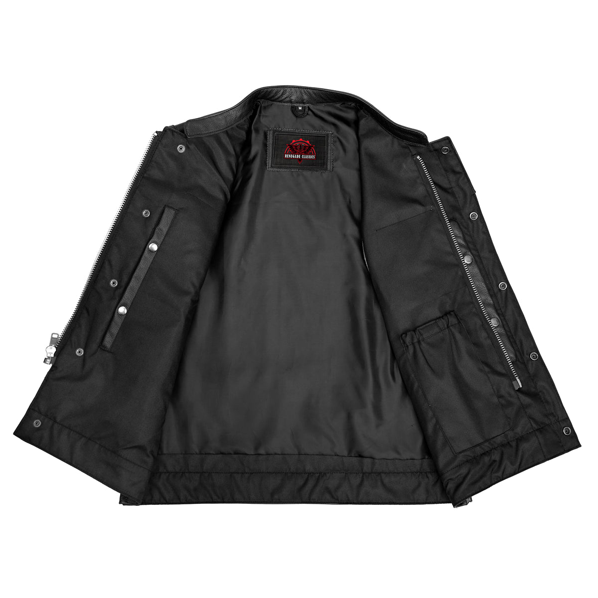 Grit Mens Leather Motorcycle Vest