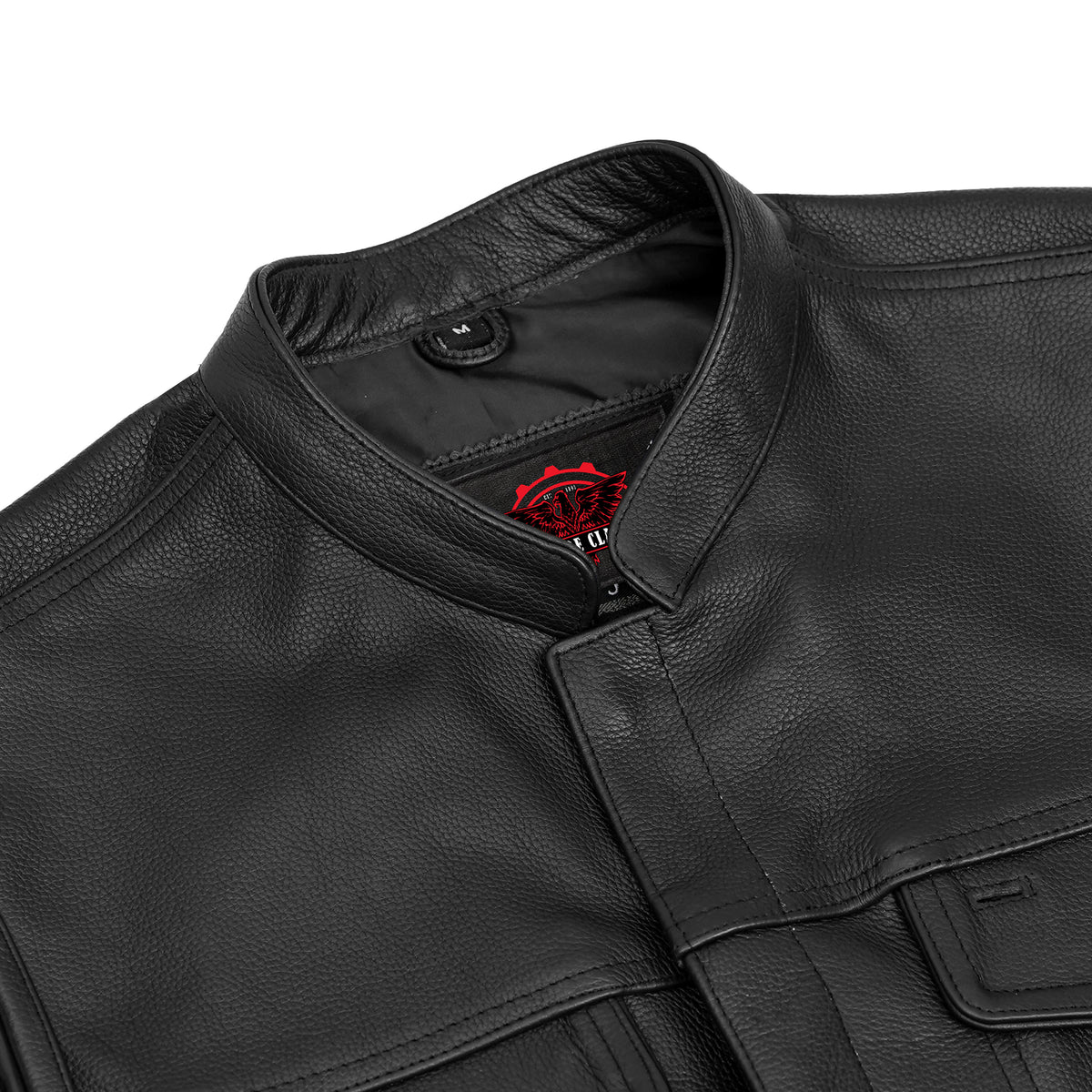Grit Mens Leather Motorcycle Vest