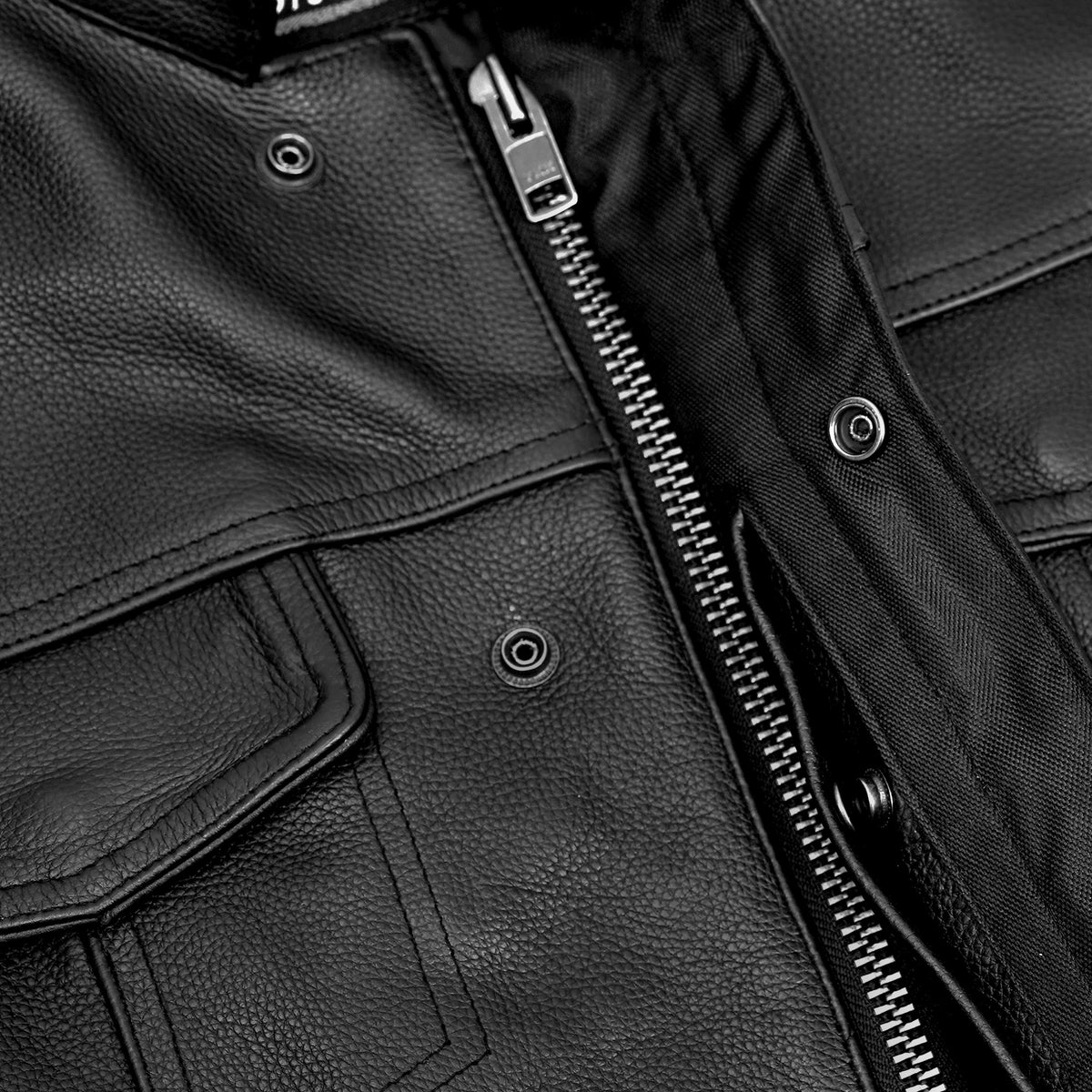 Grit Mens Leather Motorcycle Vest