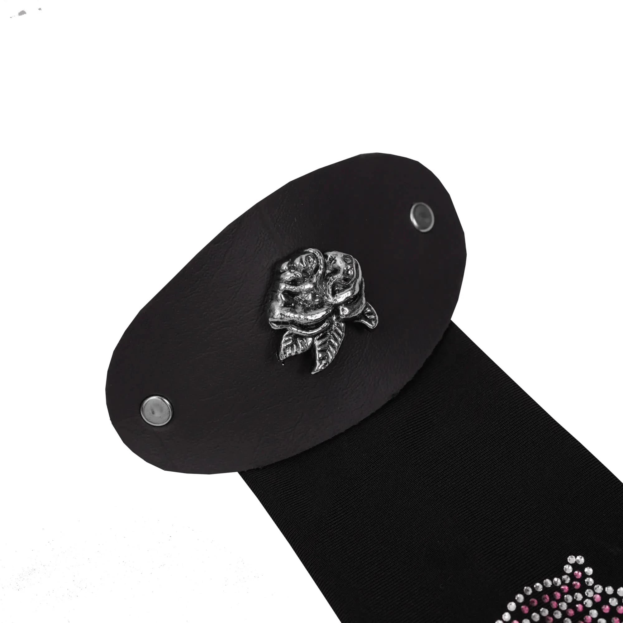 HRT-505 Sorelle Women's 10-Inch Rhinestone Rose Hair Tube