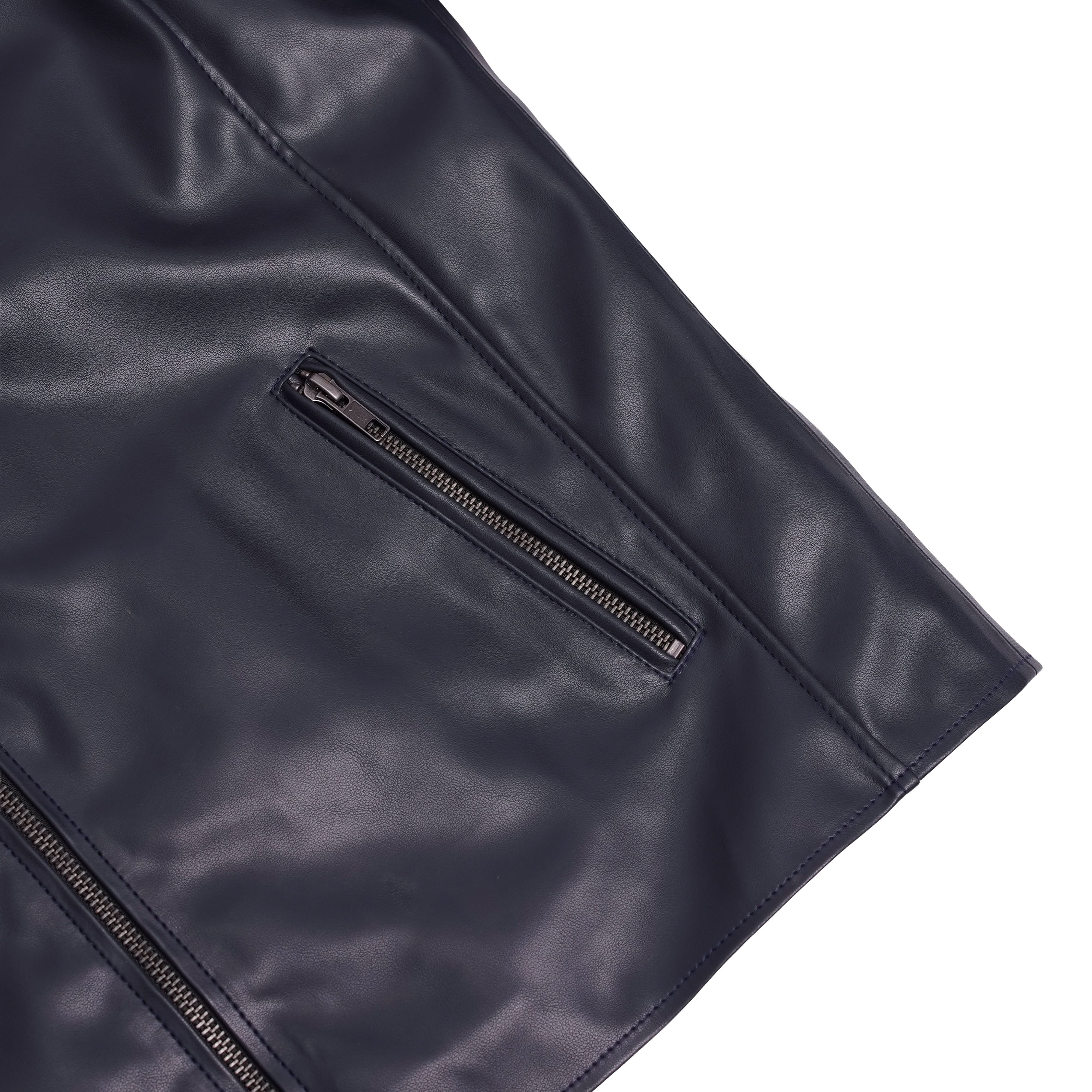 NavyFlux Men’s Faux Leather Jacket