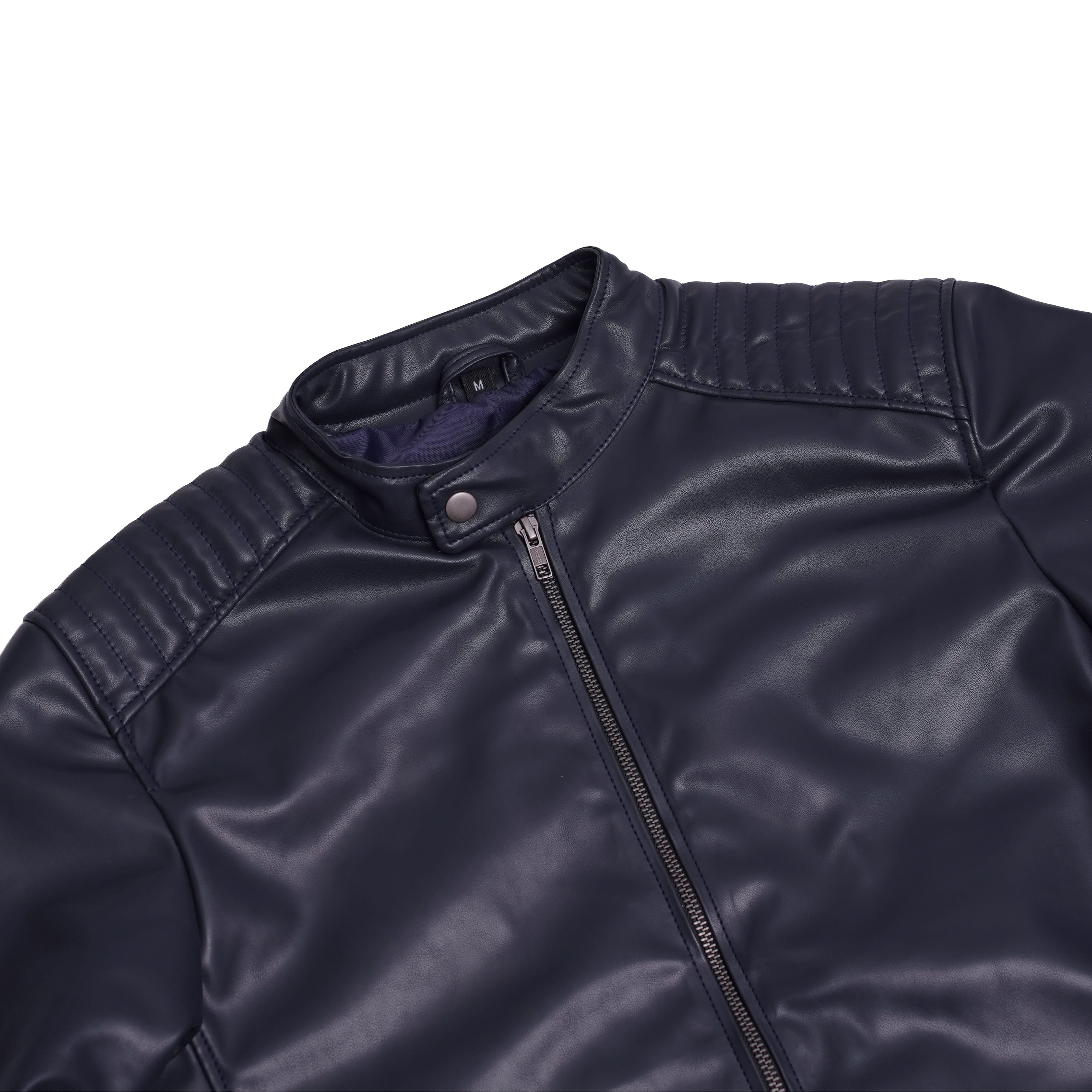 NavyFlux Men’s Faux Leather Jacket