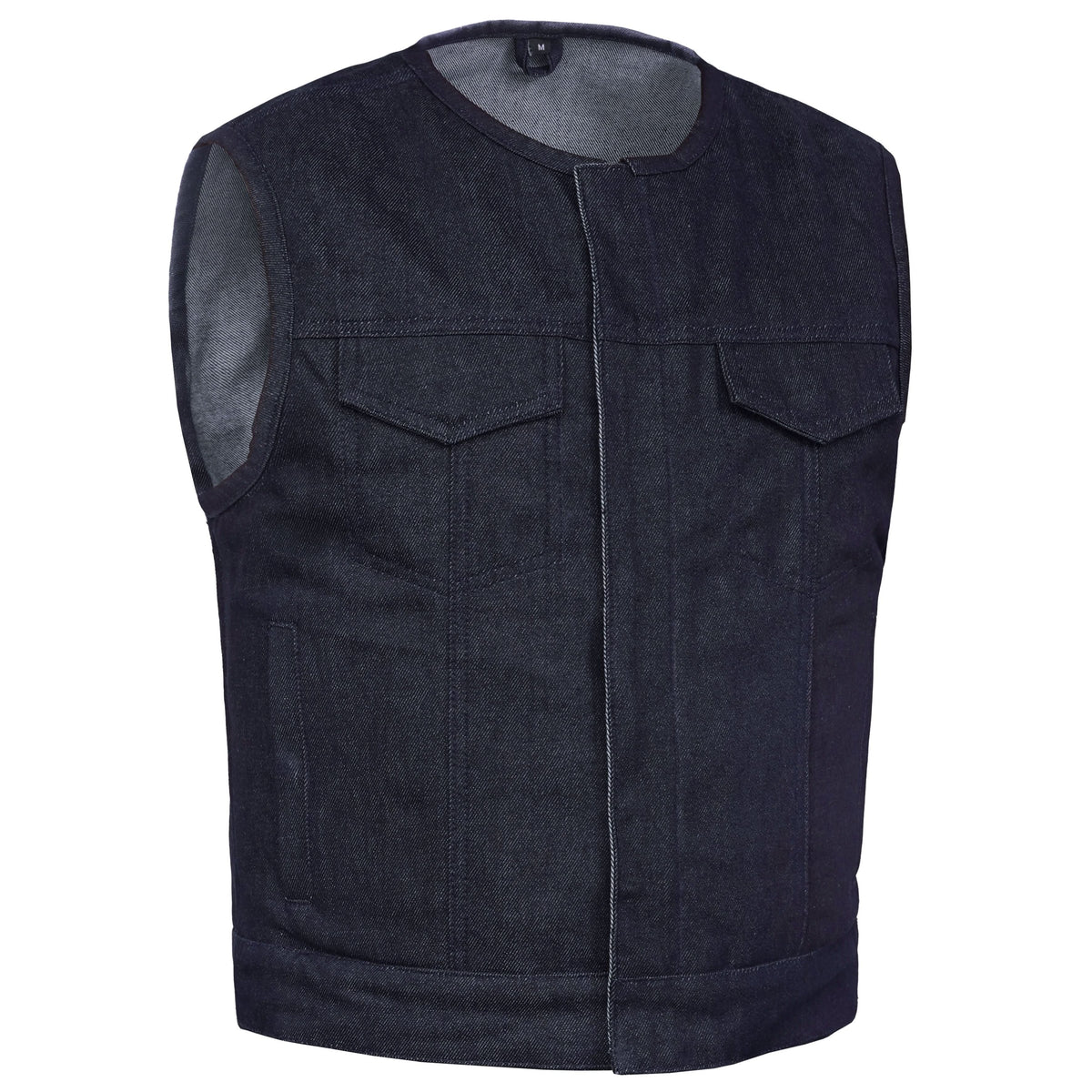 Hardline Mens Denim Motorcycle Vest