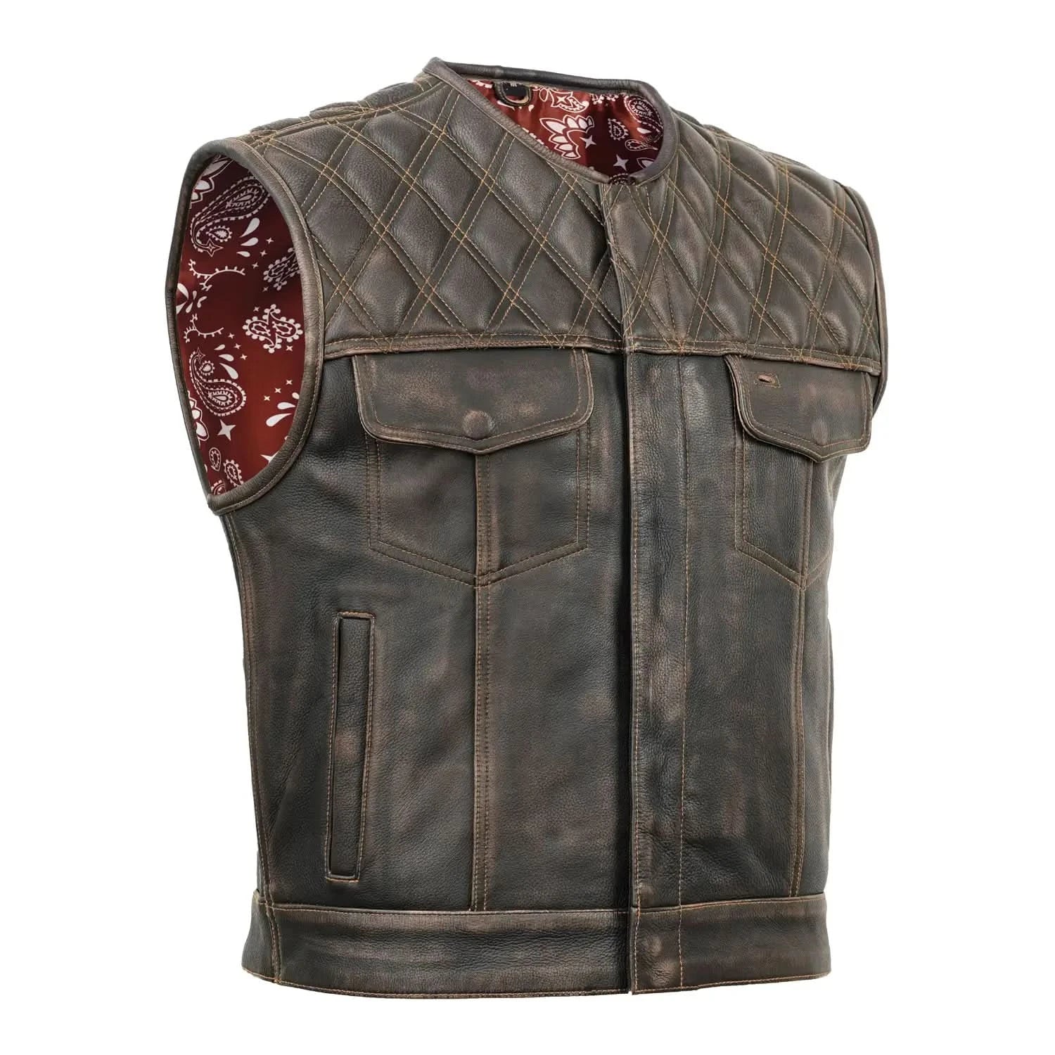 Liberty Knight™ - Lowcut Blaze Lowside Men's Leather Vest