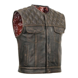 Liberty Knight™ - Lowcut Blaze Lowside Men's Leather Vest