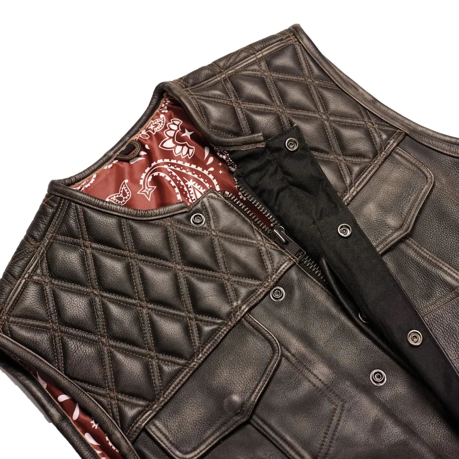 Liberty Knight™ - Lowcut Blaze Lowside Men's Leather Vest
