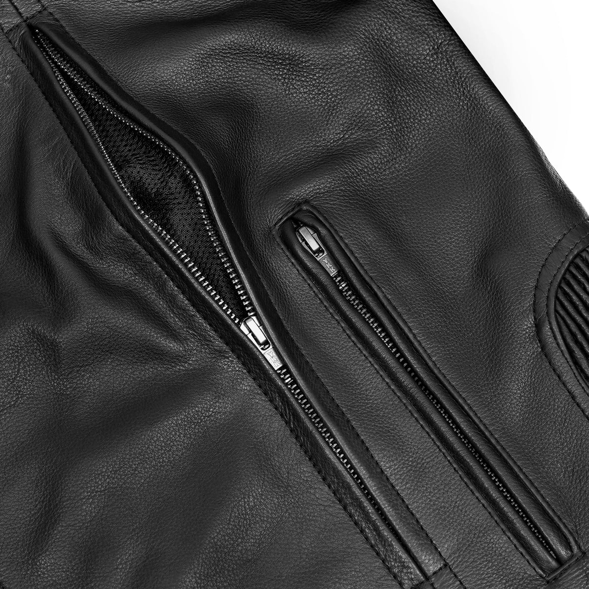 HellBorn Men’s Leather Motorcycle Jacket