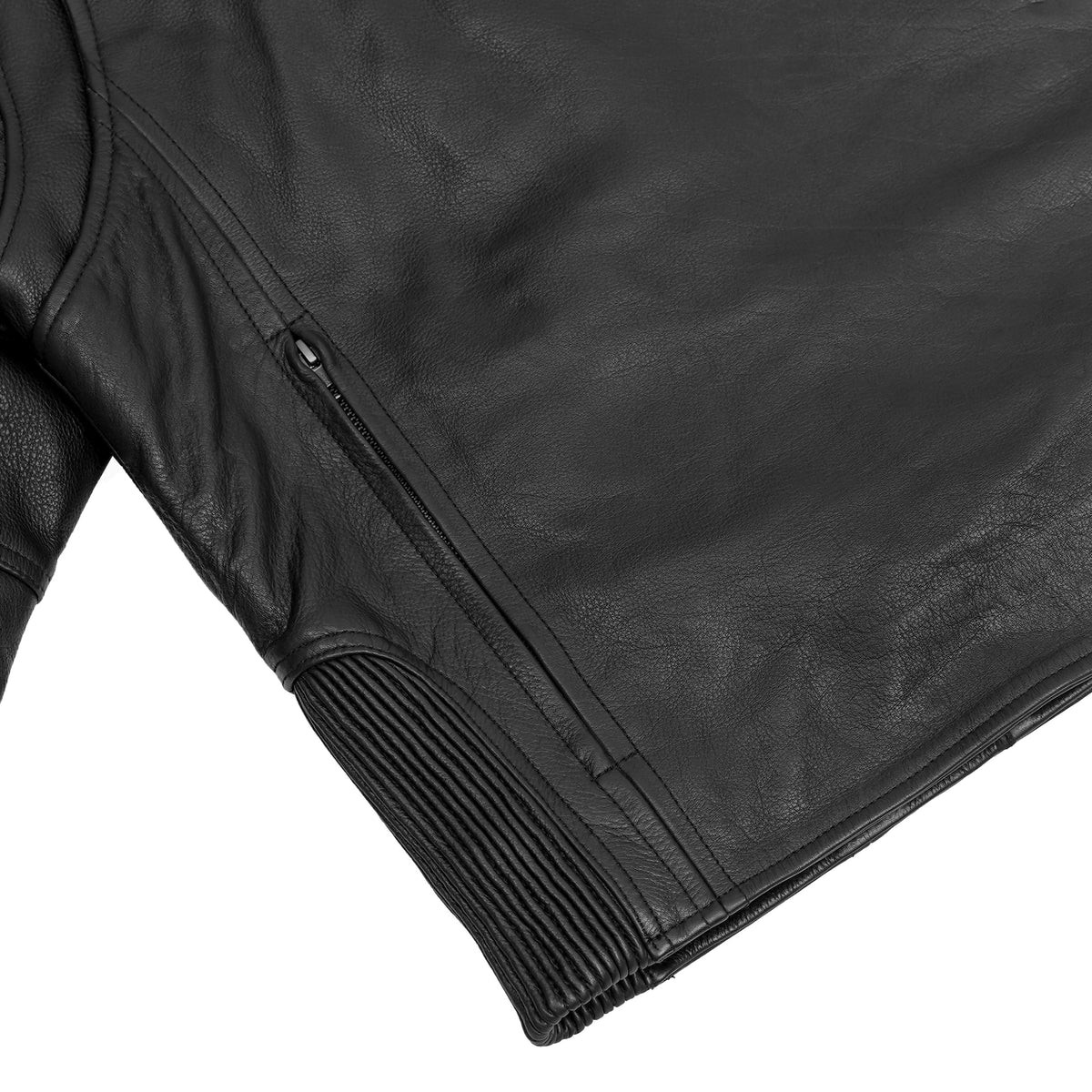 HellBorn Men’s Leather Motorcycle Jacket