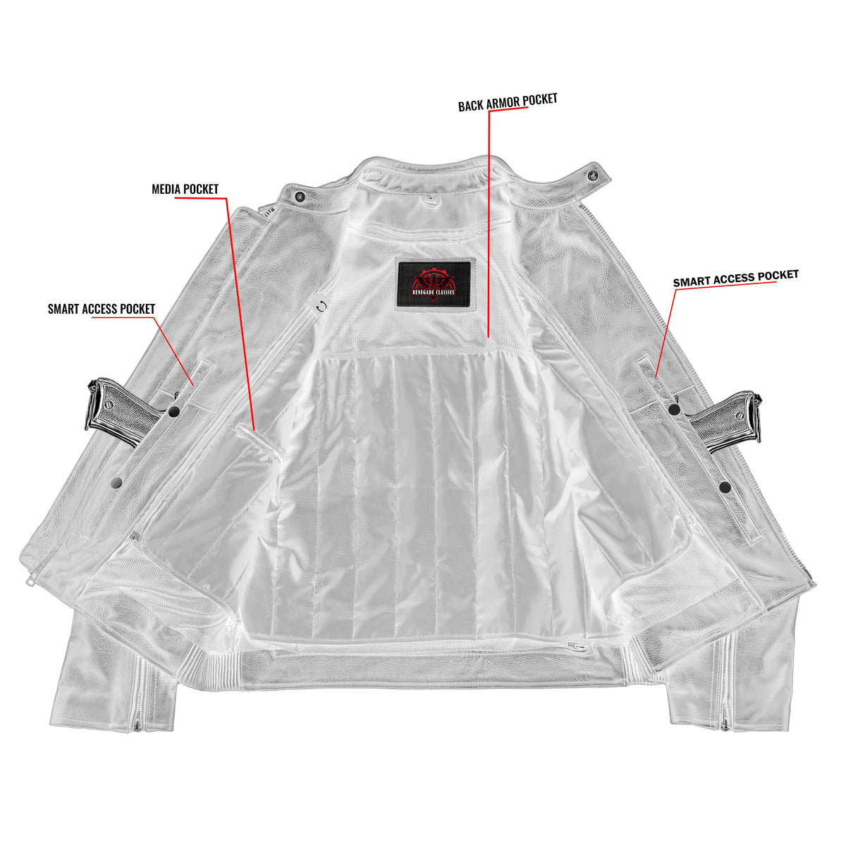 HellBorn Men’s Leather Motorcycle Jacket