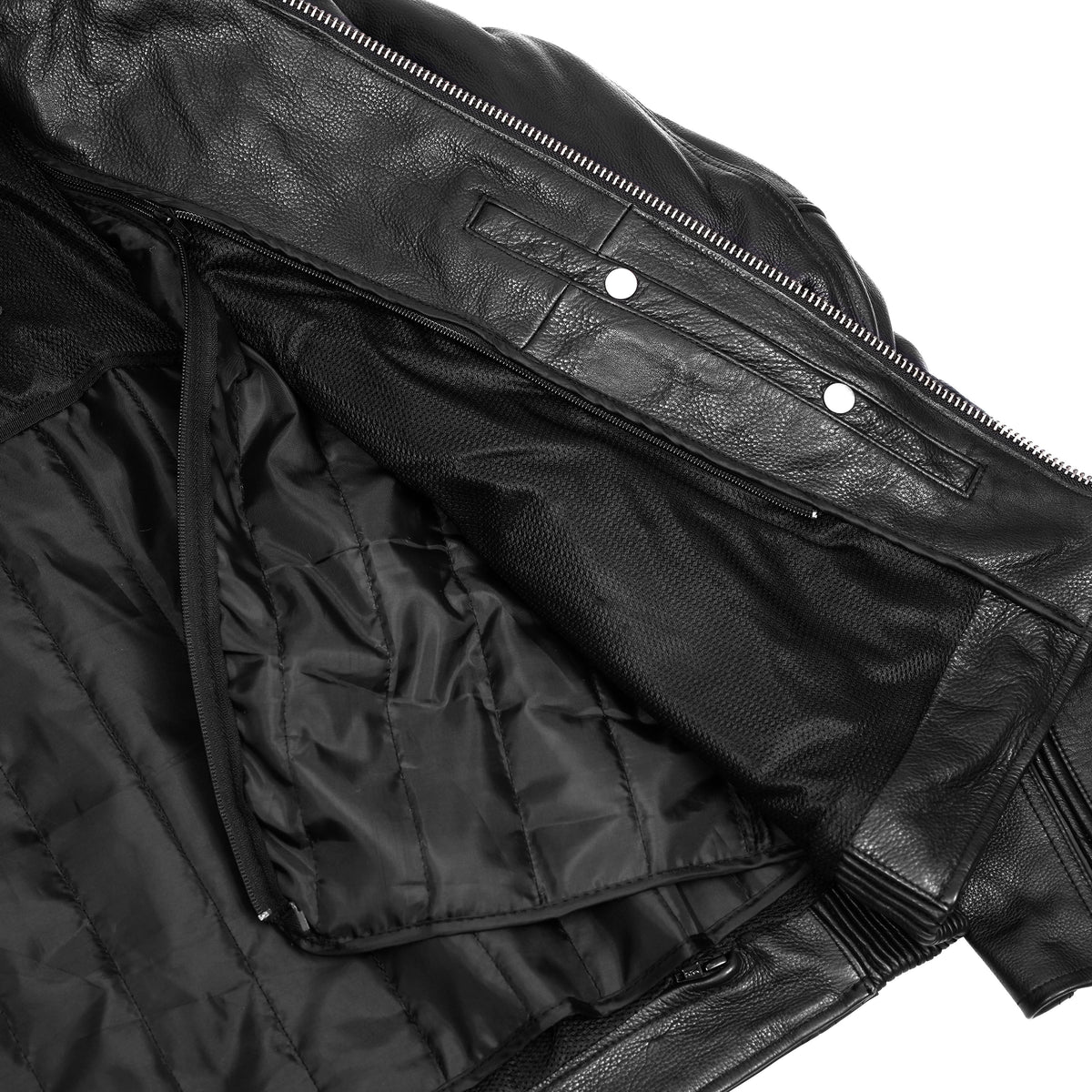 HellBorn Men’s Leather Motorcycle Jacket