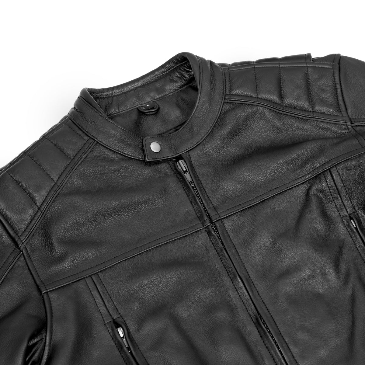 HellBorn Men’s Leather Motorcycle Jacket