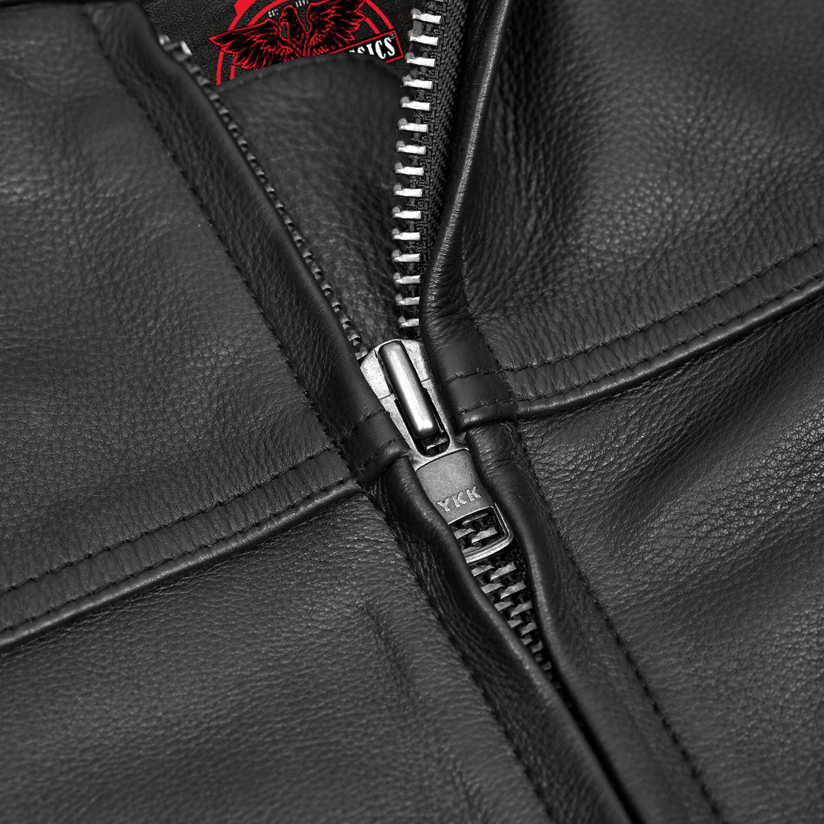HellBorn Men’s Leather Motorcycle Jacket