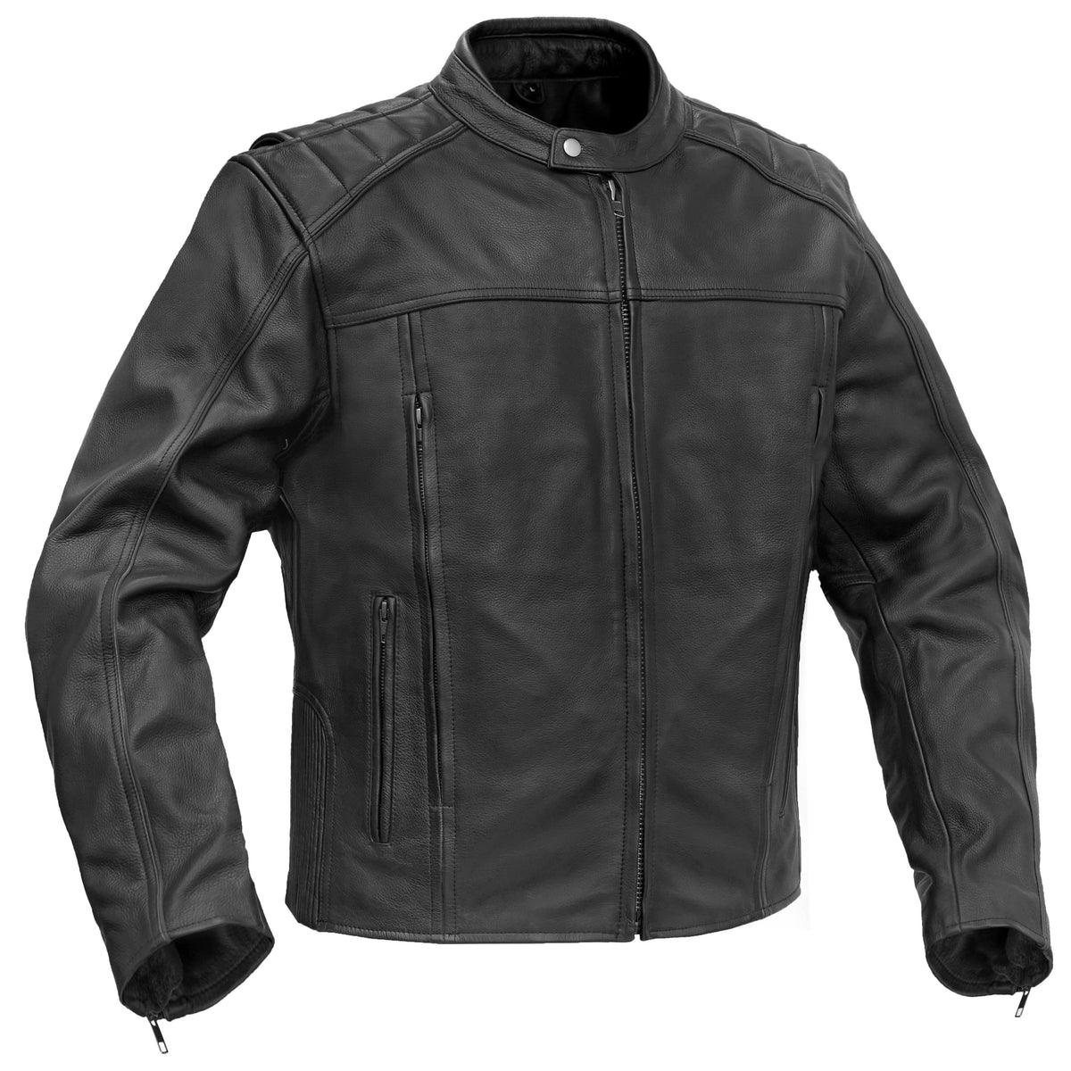 HellBorn Men’s Leather Motorcycle Jacket