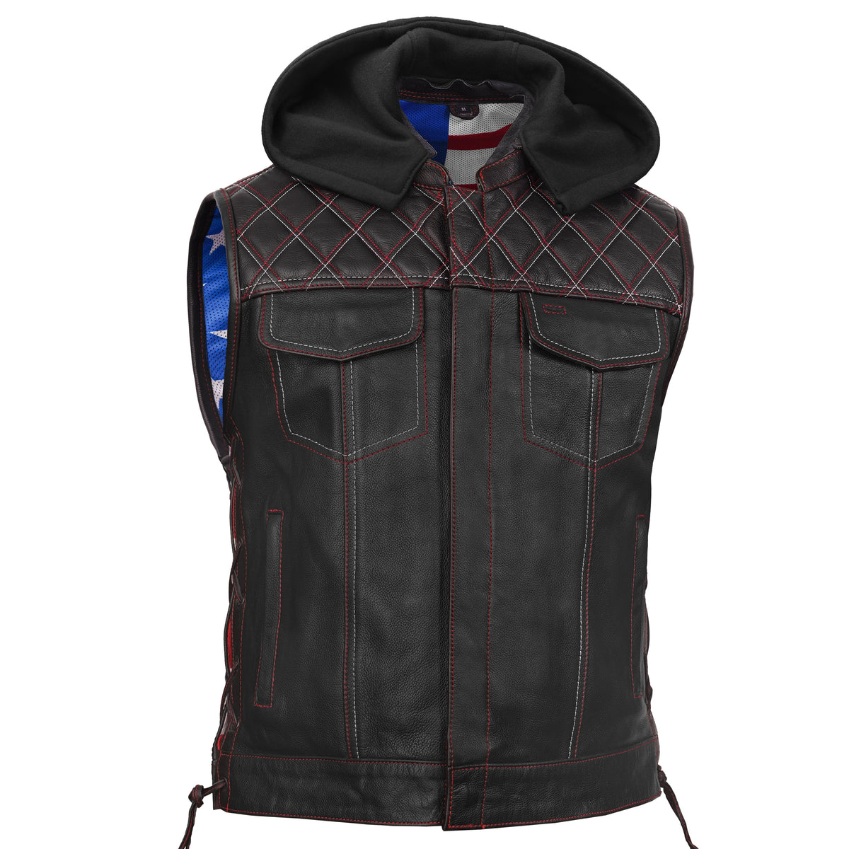 Highway Bound™ Mens Leather Motorcycle Vest