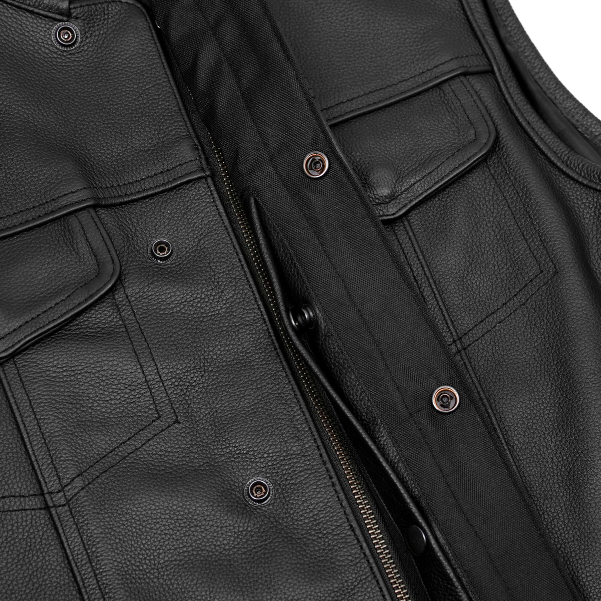 Highway Jack Mens Leather Motorcycle Vest
