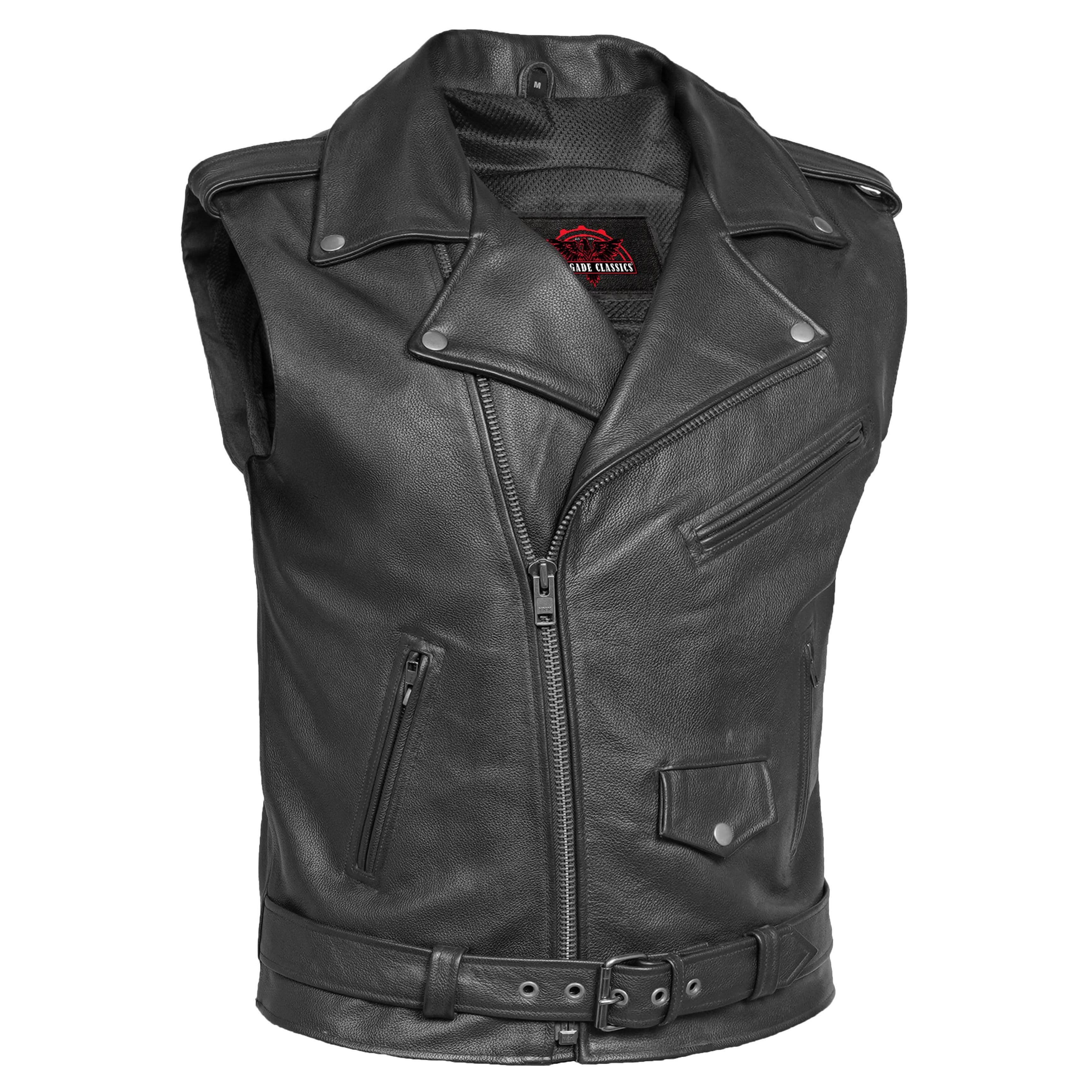 Cruze™ Mens Leather Motorcycle Vest