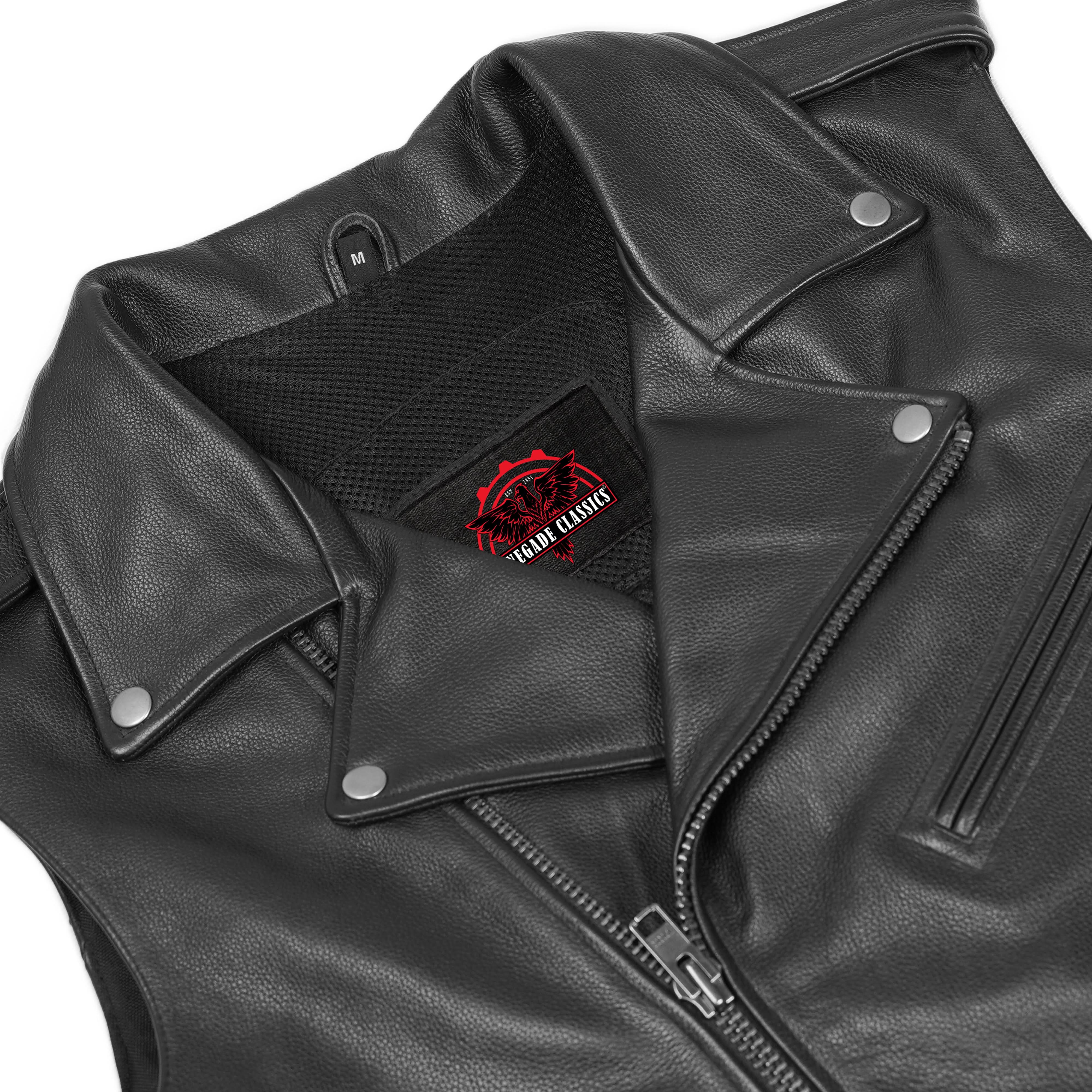Cruze™ Mens Leather Motorcycle Vest