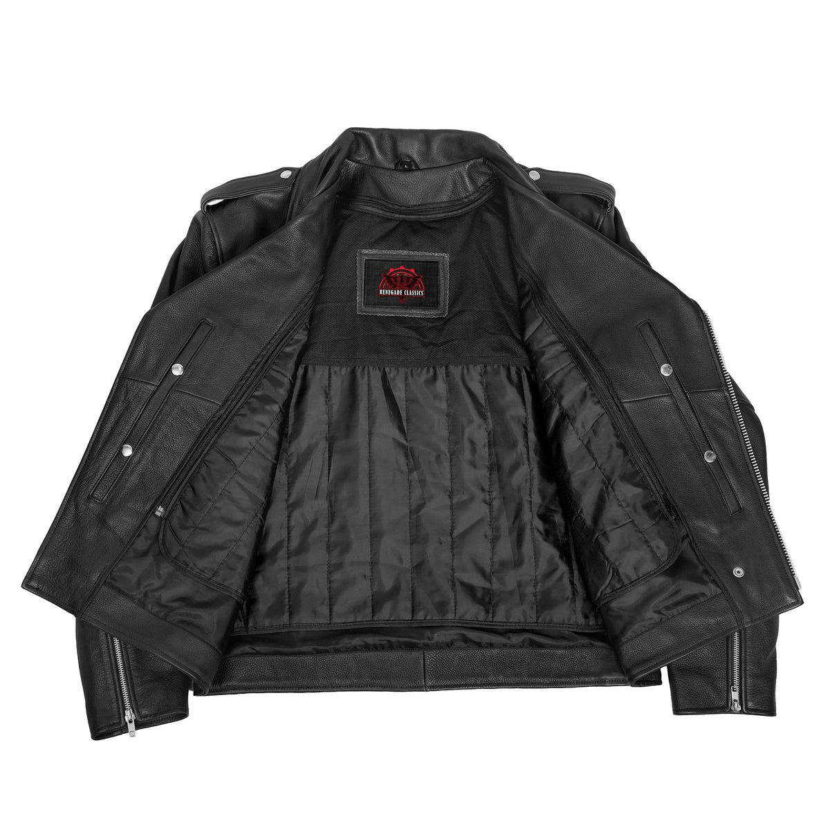 Jansen™ Men's Leather Motorcycle Jacket