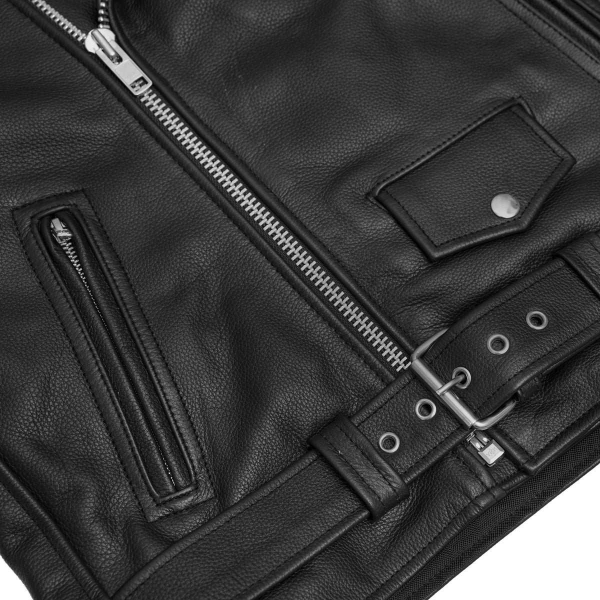 Jansen™ Men's Leather Motorcycle Jacket