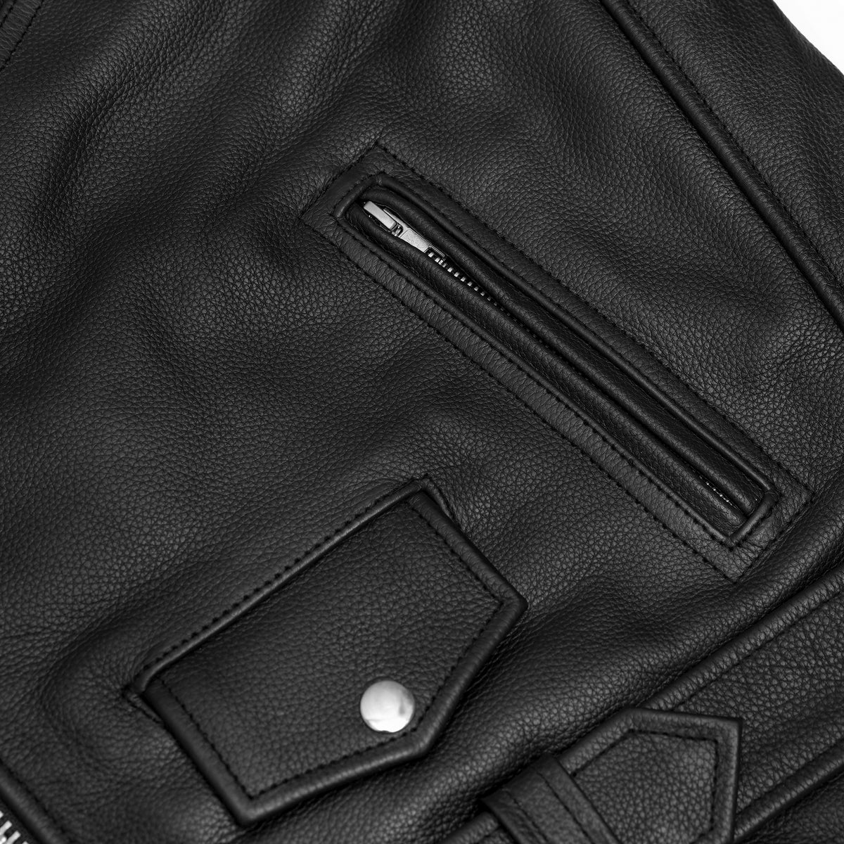 Jansen™ Men's Leather Motorcycle Jacket