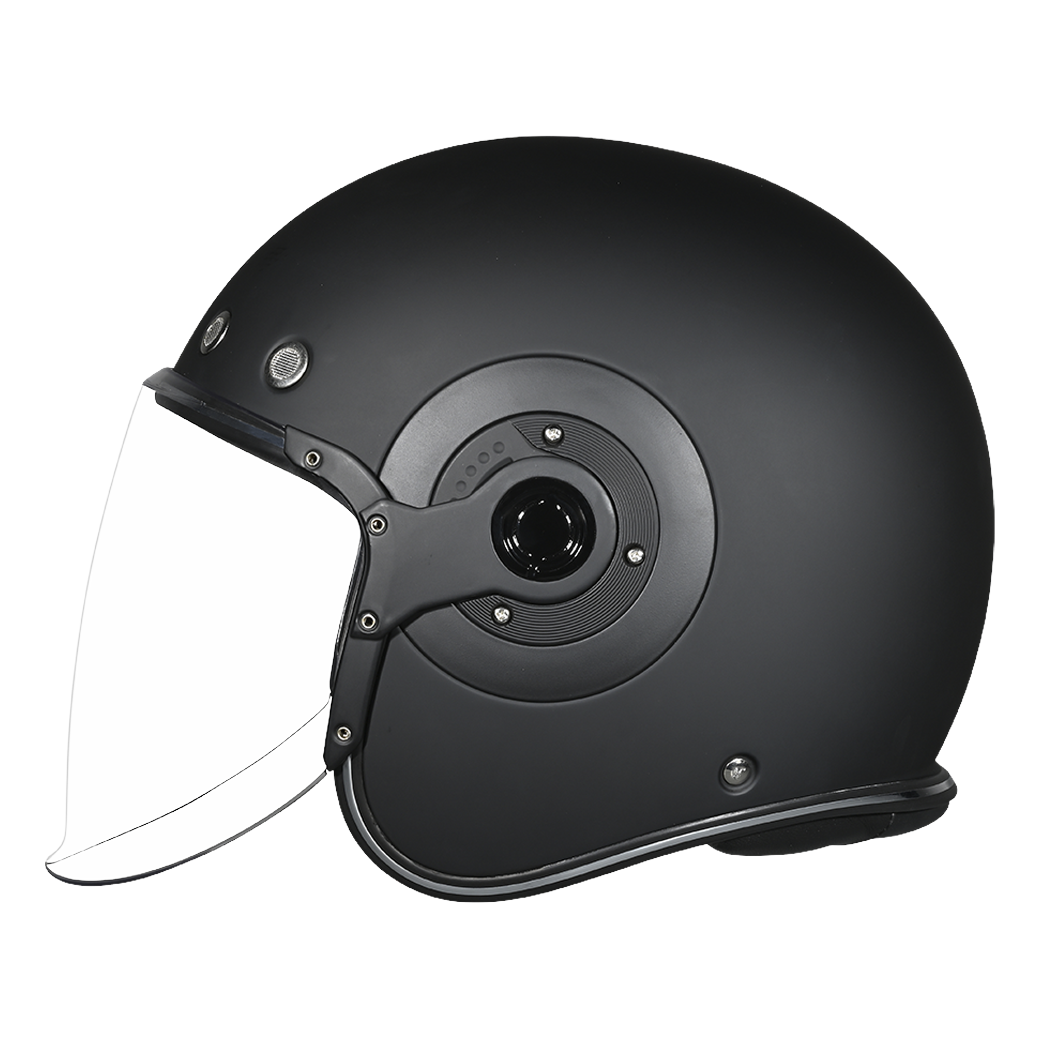 D.O.T. & ECE Daytona Retro Jet- Dull Black