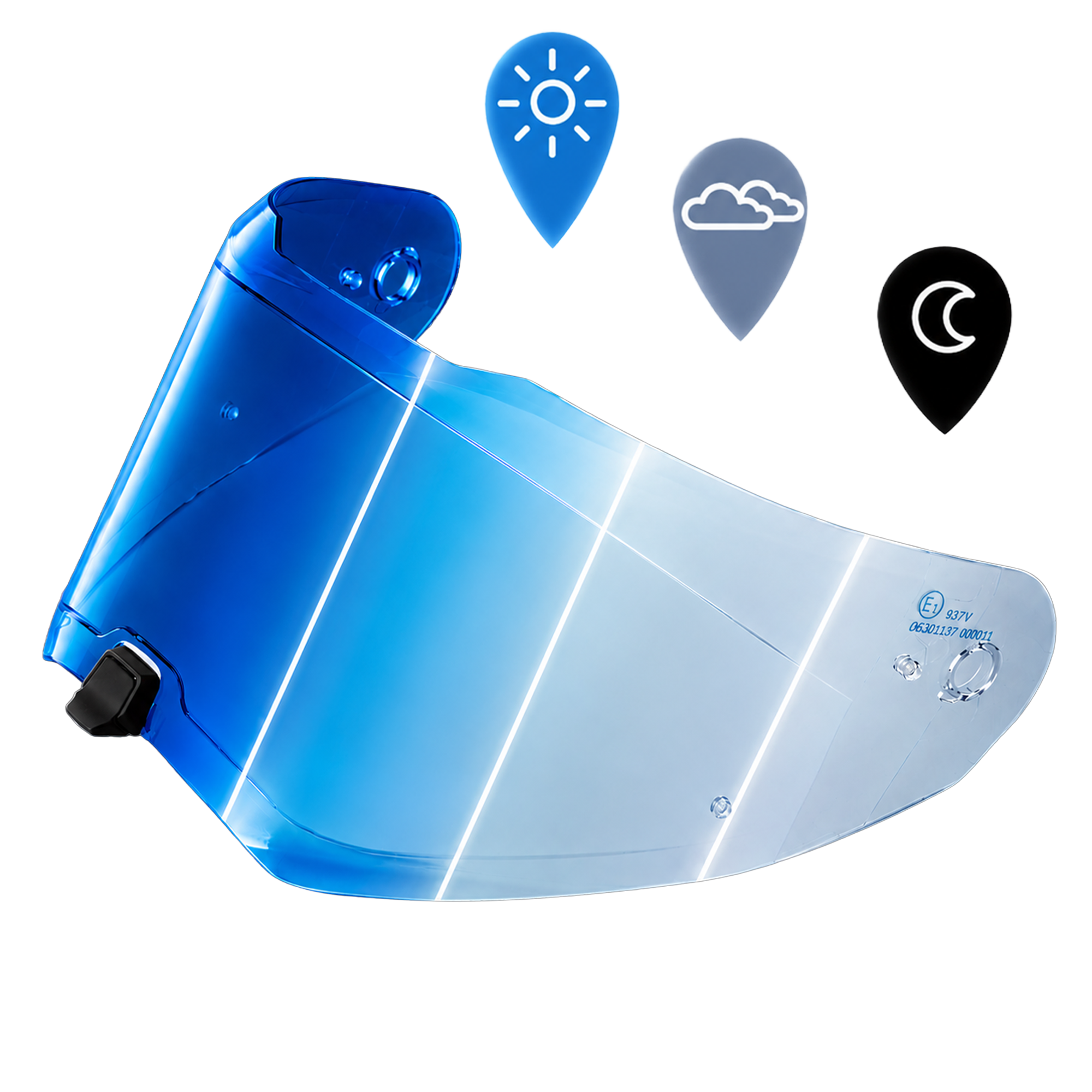 Legacy Shield Outer- Photochromic Blue