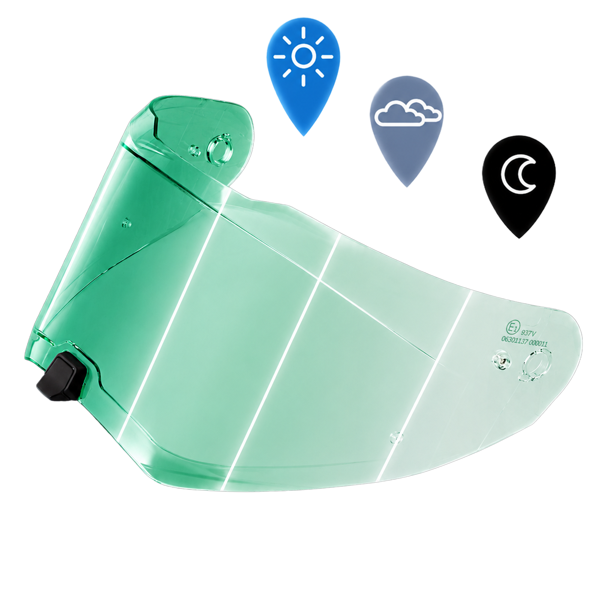 Legacy Shield Outer- Photochromic Green