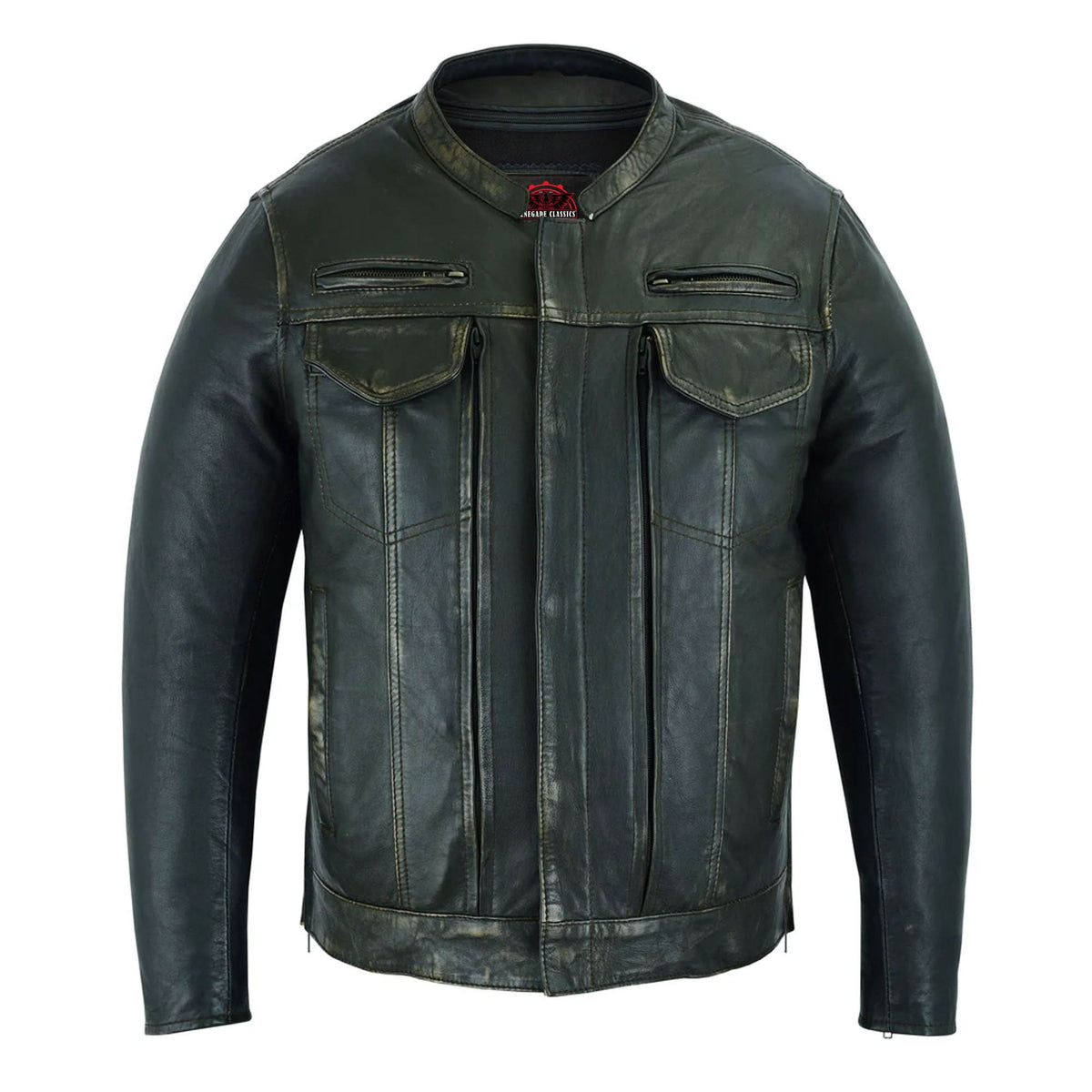Ladero™ Men's Leather Motorcycle Jacket