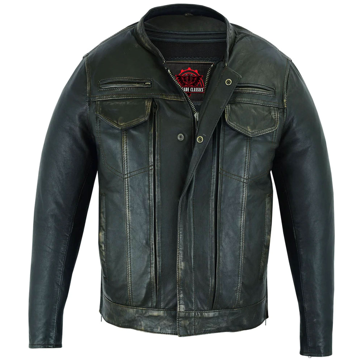 Ladero™ Men's Leather Motorcycle Jacket