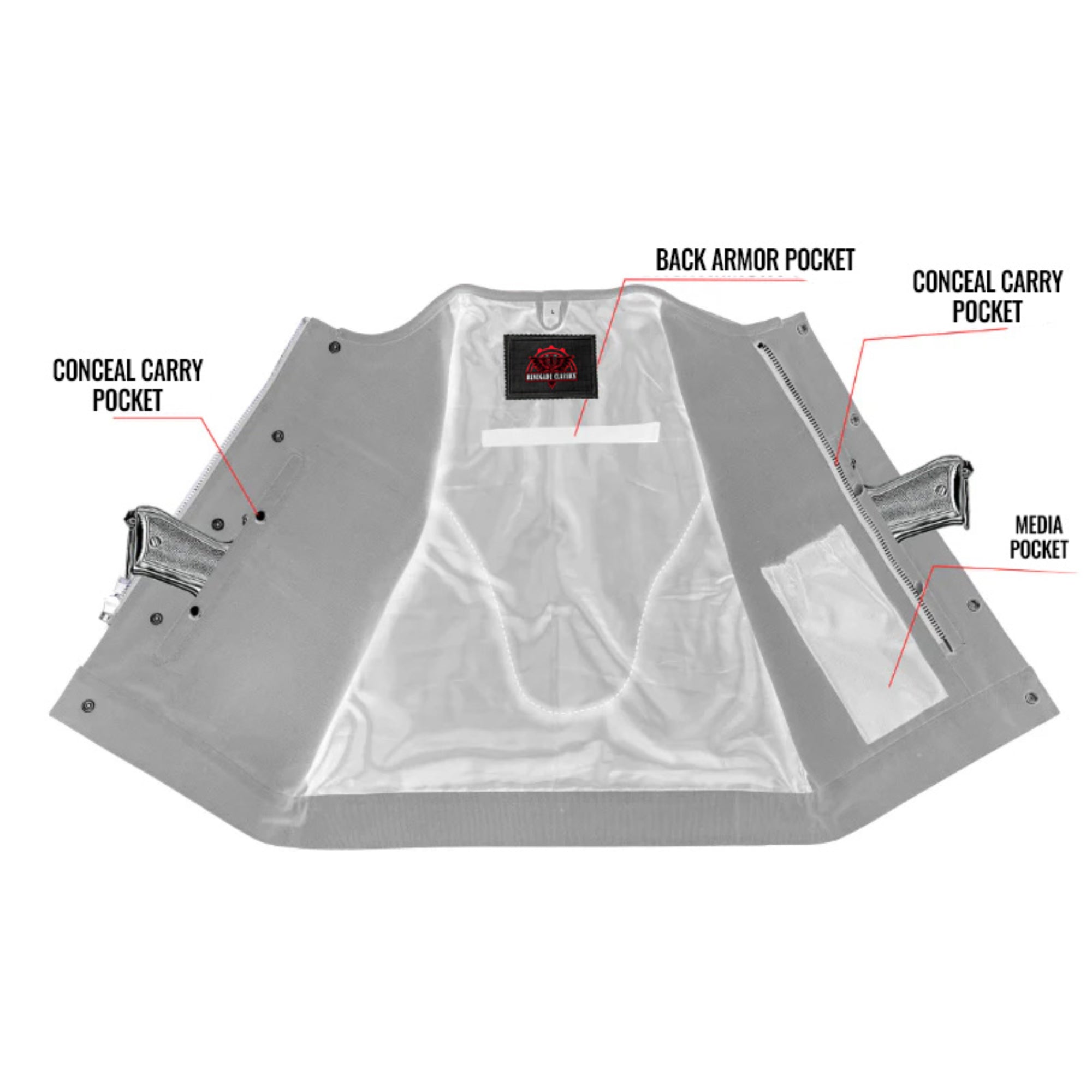 Rustmark Blaze™ Lowcut Mens Canvas Motorcycle Vest
