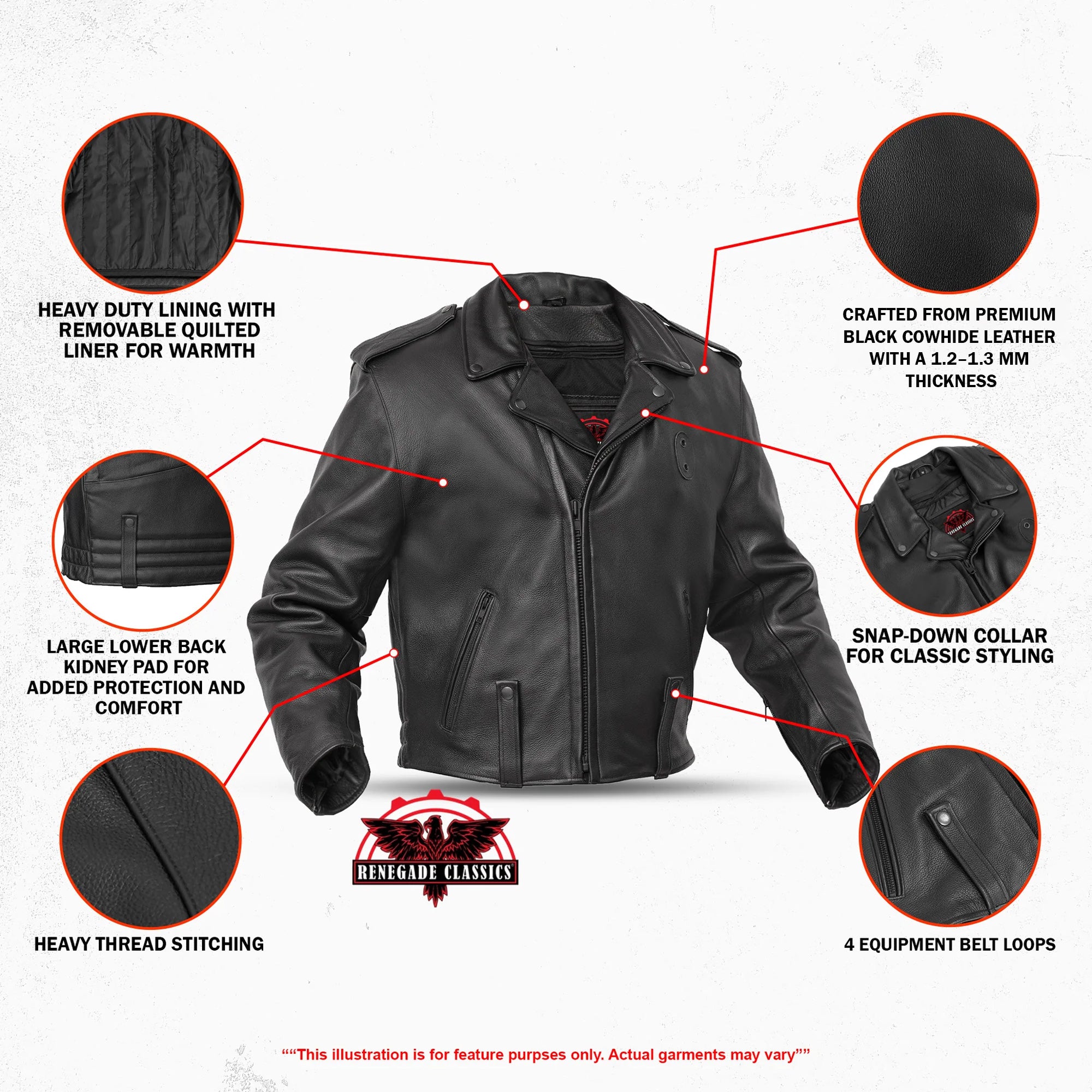 Rogue Rider™ Men's Leather Motorcycle Jacket