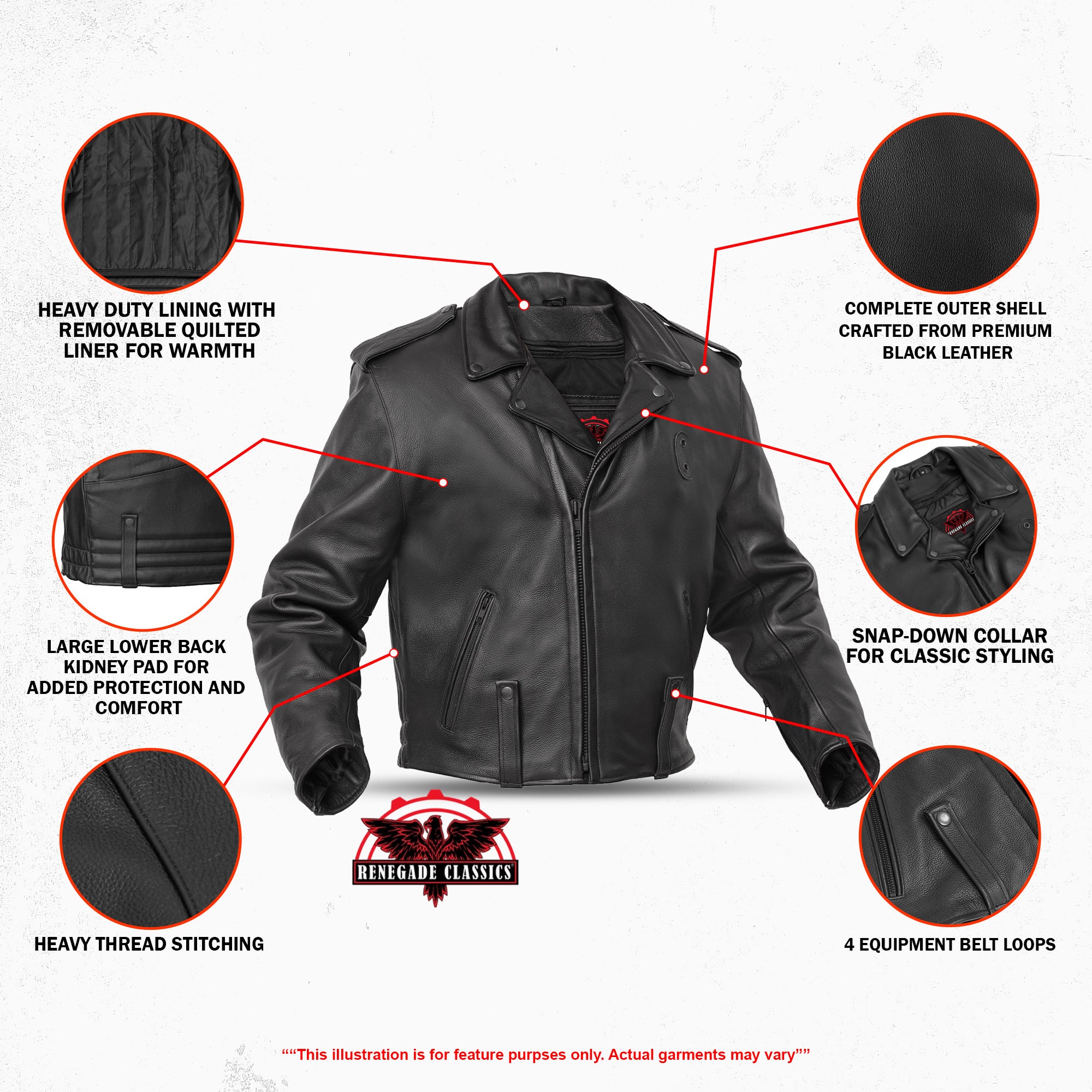Rogue Rider™ Men’s Leather Motorcycle Jacket
