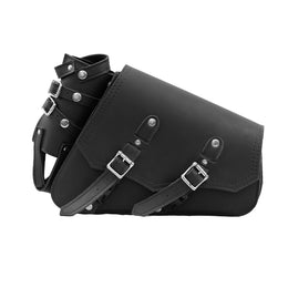 Left Side Synthetic Leather Swing Arm Bag w/Bottle Holder
